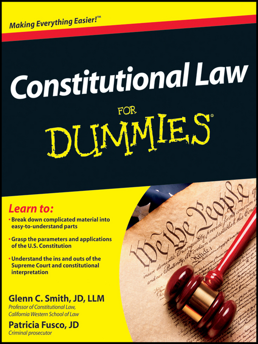 Title details for Constitutional Law For Dummies by Glenn Smith - Available